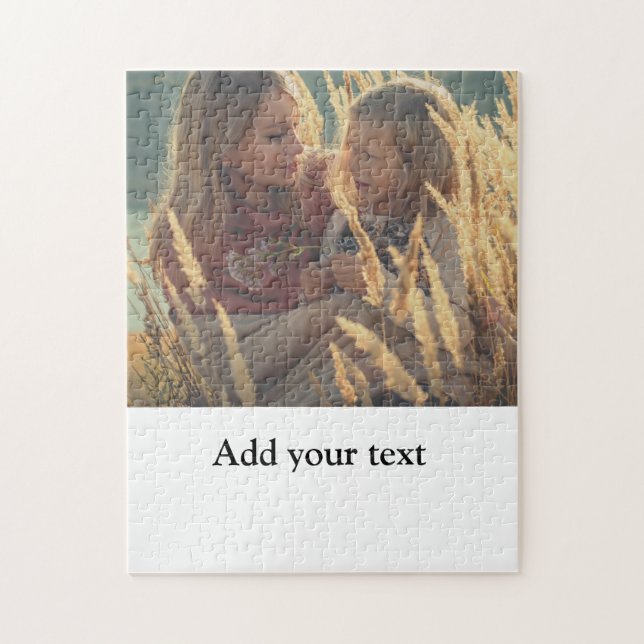 custom add your photo your text custom jigsaw puzzle (Vertical)