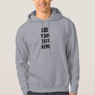 Custom Add Your Text Here Double-Sided Men's Basic Hoodie
