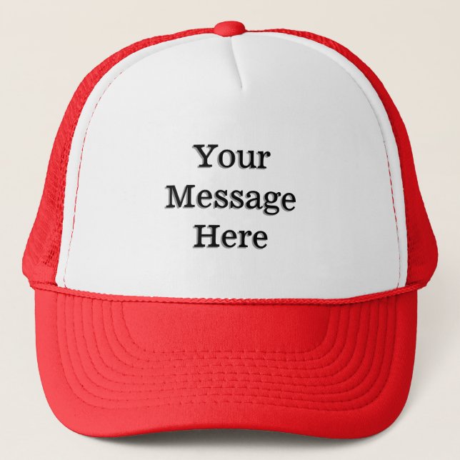 Custom Add Your Text Here Message Trucker Hat (Front)