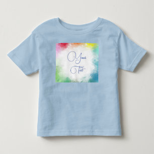 Custom Add Your Text Light Blue Color Template Toddler T-Shirt