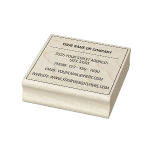 Custom Address Contact Information Rubber Stamp