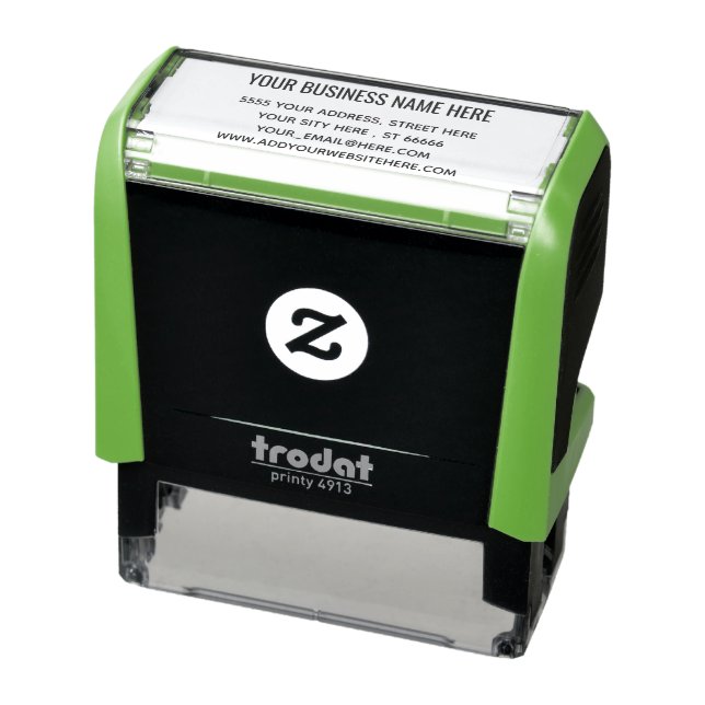 Custom Address Contact Information Stamp Example (Product)