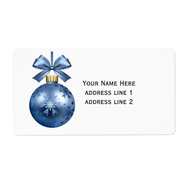 custom address label Christmas ornament (Front)