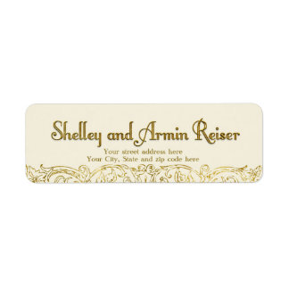 Custom address label Shelley