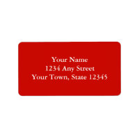 Custom Address Labels - Bright Red