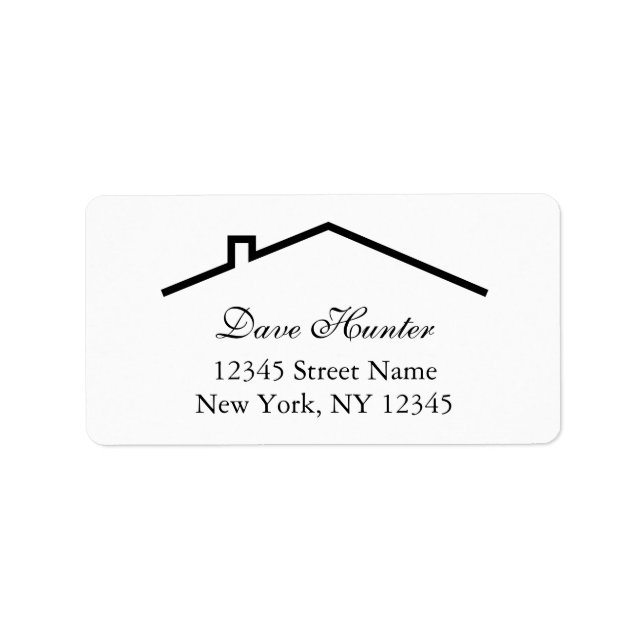 Custom address labels with roof logo (Front)