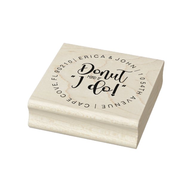 Custom address rubber stamp, Doughnut mind if i do Stamp (Stamp)