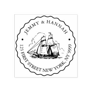 Custom Address Stamp, Wedding Stamp, Ship Rubber Rubber Stamp