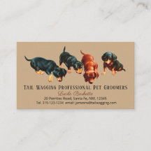 Custom Adorable Cute Dachshund Puppy Pet Grooming
