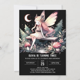 Custom Adorable Fairy Birthday Invitation