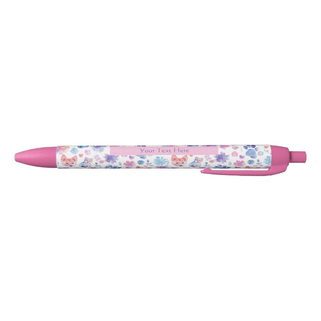 Custom Adorable Puppy Blue Ink Pen (Bottom)