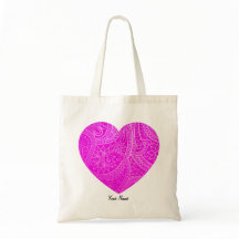 Custom Aesthetic Vibrant Magenta Heart Pattern 