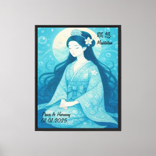 Custom Aesthetic Zen Meditation Mindful Gallery Canvas Print