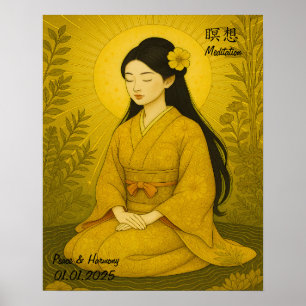 Custom Aesthetic Zen Meditation Mindful Gallery Poster