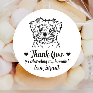 Custom Affenpinscher Dog Wedding Favour Stickers