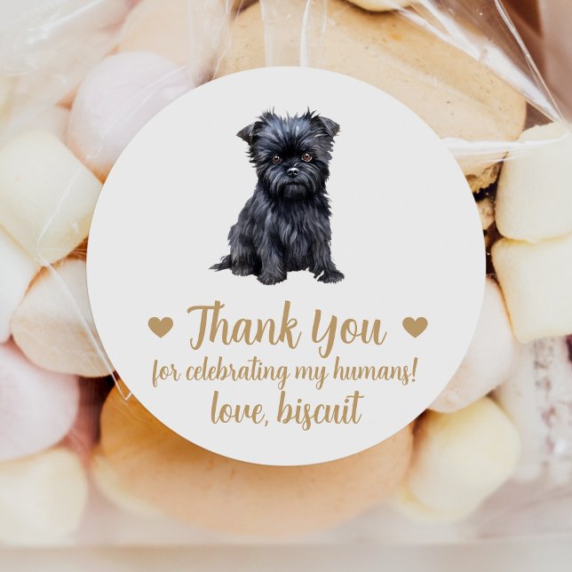 Custom Affenpinscher Dog Wedding Favour Stickers (Creator Uploaded)