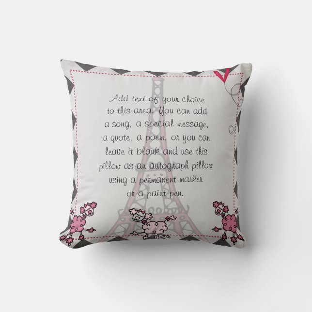 Custom African American  Paris Diva Pillow (Front)