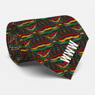 Custom African American Stars and Stripes Tie