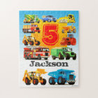 Custom Age and Name Kid's Construction Truck