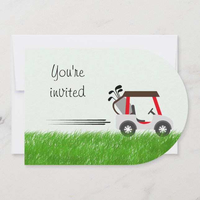 Custom Age Birthday For Golf Lover Golfer Invitation (Front)