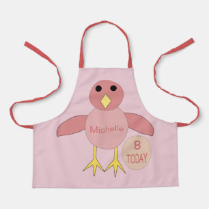 Custom Age Birthday Girl Chick Apron
