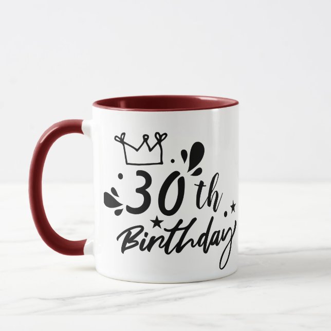 Custom Age Birthday Mug - Personalised Coffee Cup (Left)