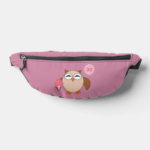 Custom Age Birthday Owl Bum Bags