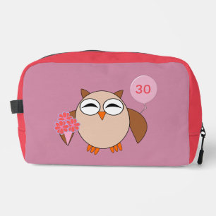 Custom Age Birthday Owl Dopp Kit