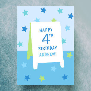 Custom Age Boy Birthday Card