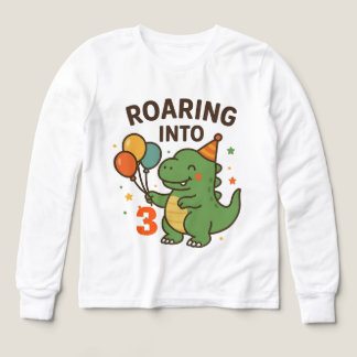 Custom Age Dino Birthday Kids Tee, Hoodie