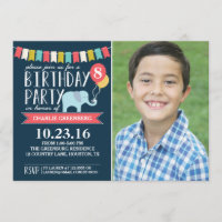 Custom Age Elephant Birthday Party | Birthday