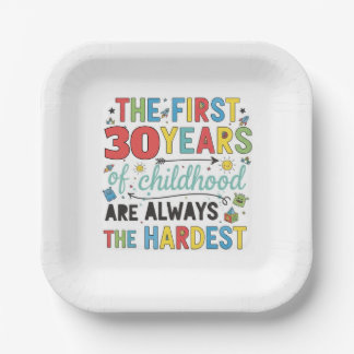 Custom Age First Years of Childhood are Hardest Paper Plate