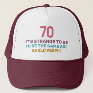 Custom Age Funny Senior Birthday Trucker Hat