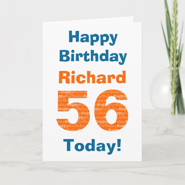 Custom AGE & Name birthday card (Front)