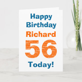 Custom AGE & Name birthday card