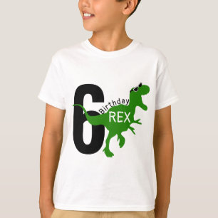 Custom Age Personalised Birthday Dinosaur T-Shirt