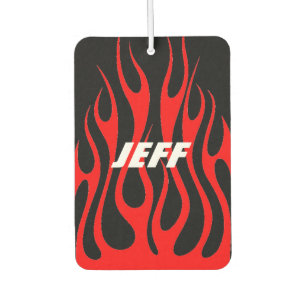 Custom Air Freshener - Fire Flames Name