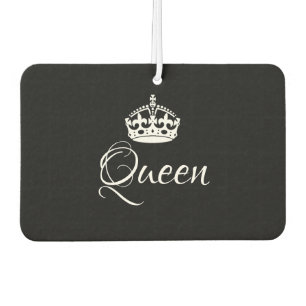 Custom Air Freshener - Queen Crown Black
