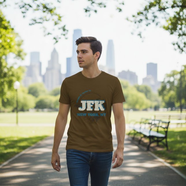 Custom Airport Code City & State Minimalist Travel T-Shirt (Creator Uploaded)