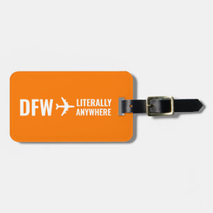 Custom Airport Code Funny Orange Luggage Luggage Tag