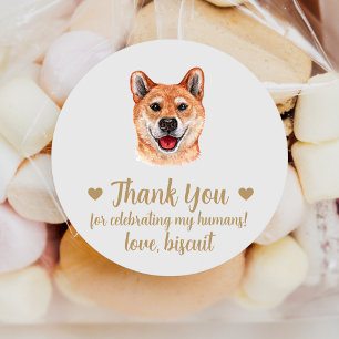 Custom Akita Inu Dog Wedding Favour Stickers