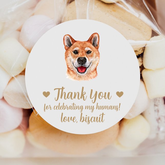 Custom Akita Inu Dog Wedding Favour Stickers (Creator Uploaded)