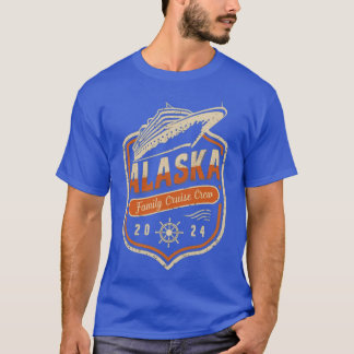 Custom Alaska Family Cruise Crew 2024 Apparel Naut T-Shirt