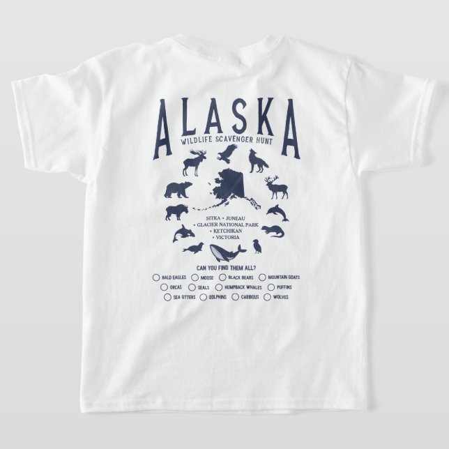 Custom Alaska Family Cruise Wildlife Spotting T-Sh T-Shirt (Laydown Back)