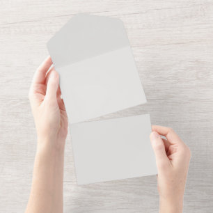 Custom All-in-One Wedding Invite – Platinum White