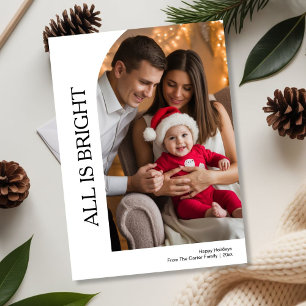 Custom All is Bright Holiday Greeting for Families