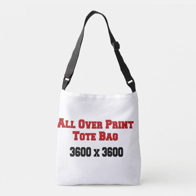 Custom All-Over-Print Cross Body Bag Template (Back)