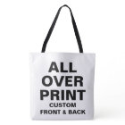 Custom All Over Print Large Shoulder Tote Bag