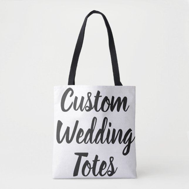 Custom All Over Print Wedding Tote Blank Template (Front)