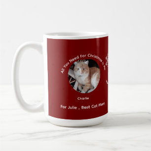 Custom All You Need , Best Cat Mom, Cat Photo Coffee Mug
